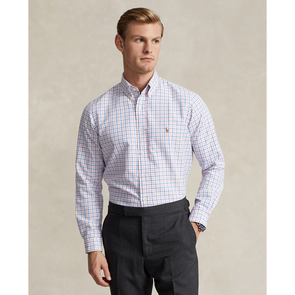 White/New Rose Classic Fit Tattersall Performance Shirt Polo Ralph Lauren 1