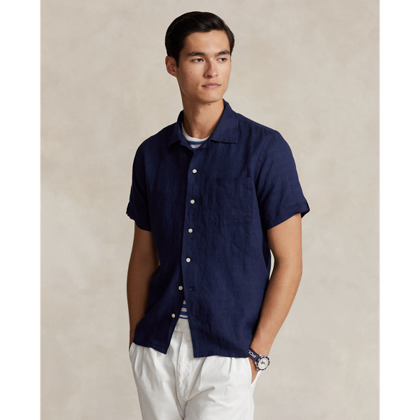 Classic Fit Linen Camp Shirt