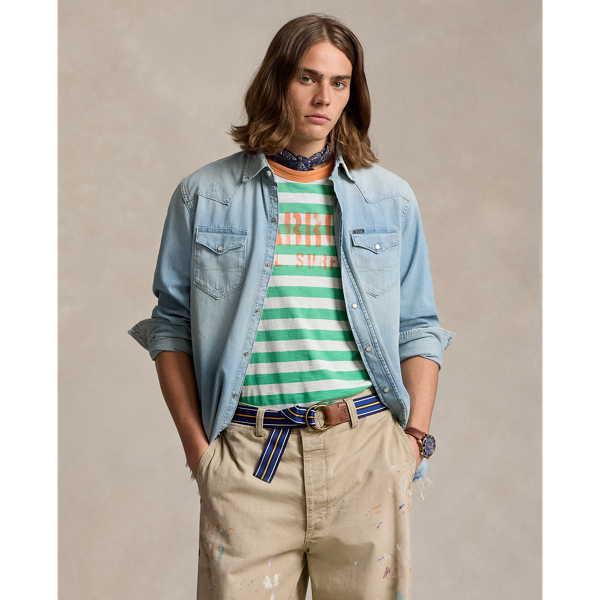 Ralph lauren denim western shirt online