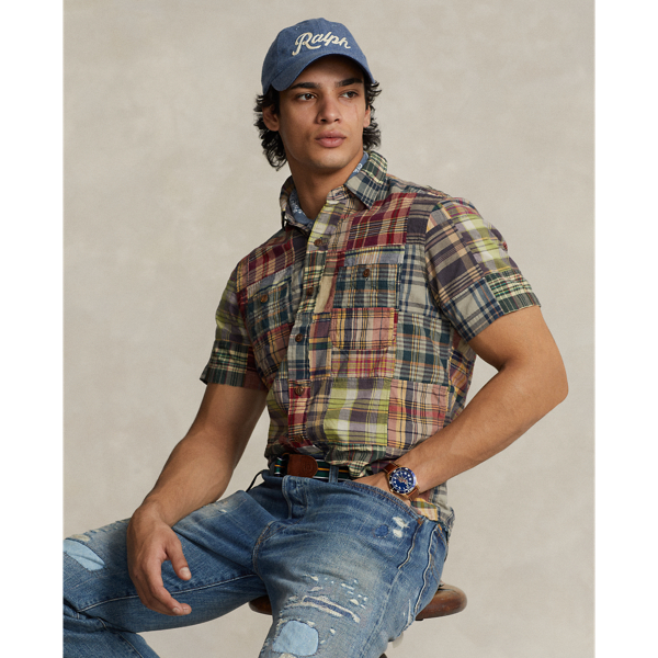 Madras Patchwork Classic Fit Patchwork Madras Workshirt Polo Ralph Lauren 1