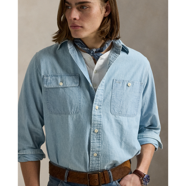 Classic Fit Chambray Workshirt for Men Ralph Lauren CH