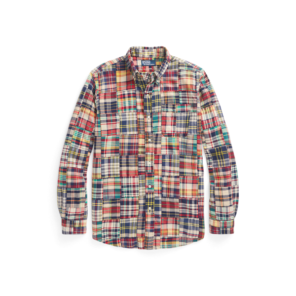 ★★POLO RALPH LAUREN★★ Classic fit patchwork madras work Classic Fit Plaid Oxford Workshirt