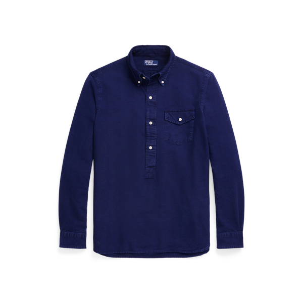 Classic Fit Indigo Oxford Popover Shirt Polo Ralph Lauren 1