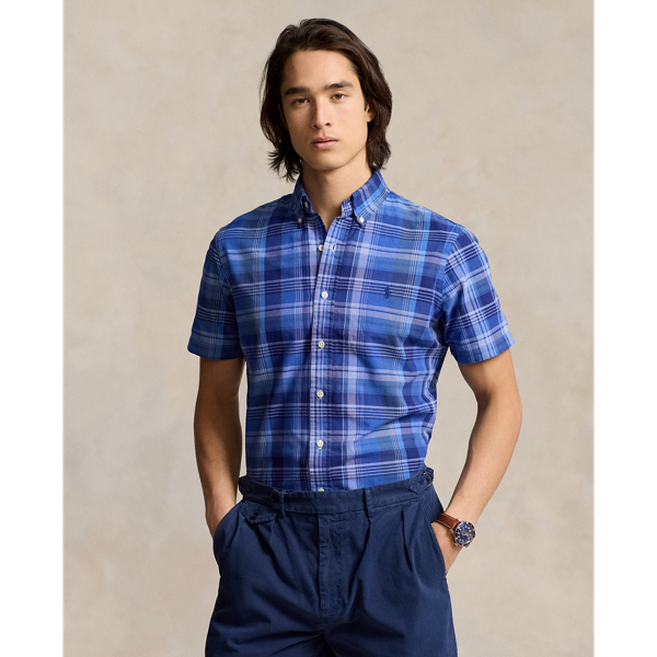 Classic Fit Plaid Oxford Shirt