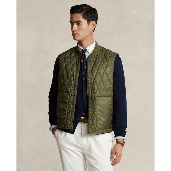 Dark Sage Water-Repellent Quilted Vest Polo Ralph Lauren 1