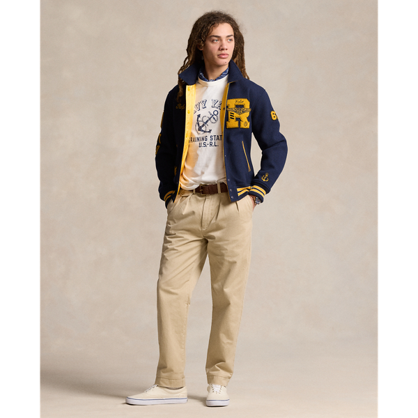 Ink/Basic Gold Reversible Twill-Satin Jacket Polo Ralph Lauren 4