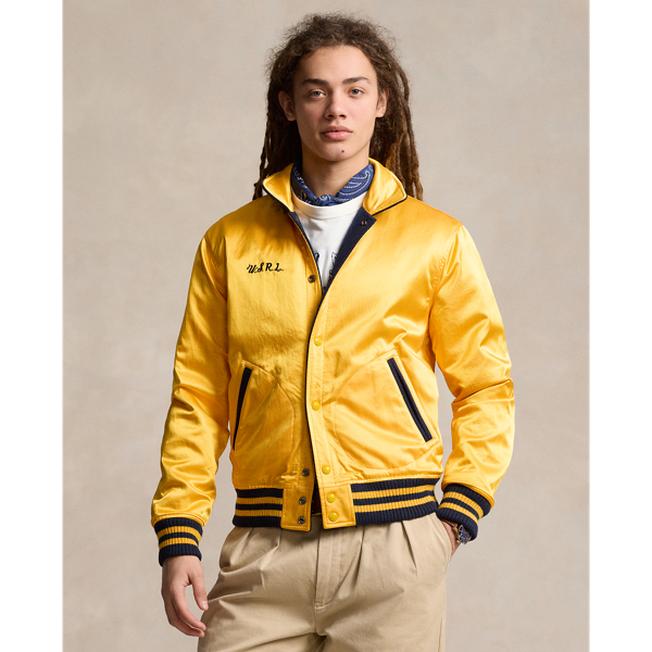 Ink/Basic Gold Reversible Twill-Satin Jacket Polo Ralph Lauren 7