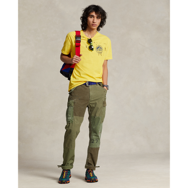 Slim Fit Patchwork Cargo Pant