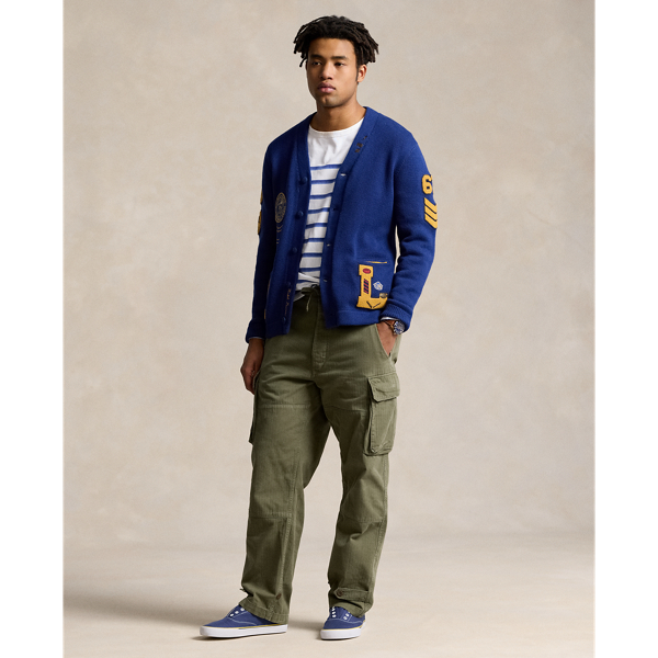 Nature Olive Relaxed Fit Herringbone Cargo Pant Polo Ralph Lauren 1