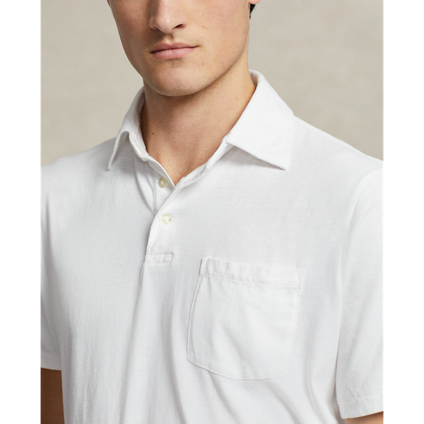 Cotton linen polo shirts best sale