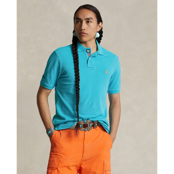 Polo Ralph Lauren PRL & 나이오미 글래시스 메시 폴로 셔츠 터코이즈 펜던트 4