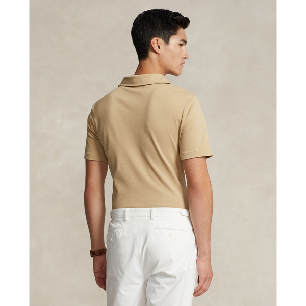 Coastal Beige Classic Fit Stretch Mesh Polo Shirt Polo Ralph Lauren 5