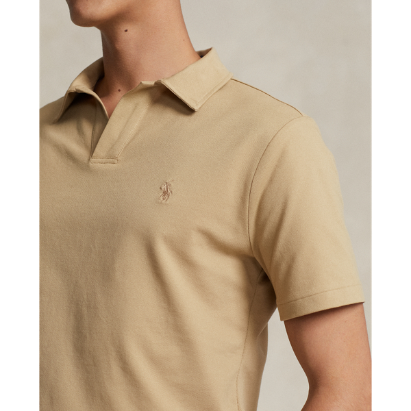 Coastal Beige Classic Fit Stretch Mesh Polo Shirt Polo Ralph Lauren 6