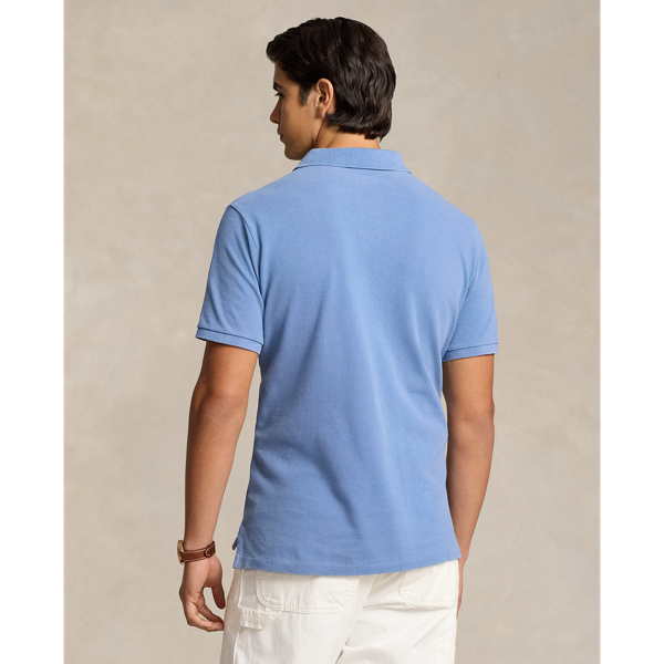 Nimes Blue Classic Fit Big Pony Mesh Polo Shirt Polo Ralph Lauren 5