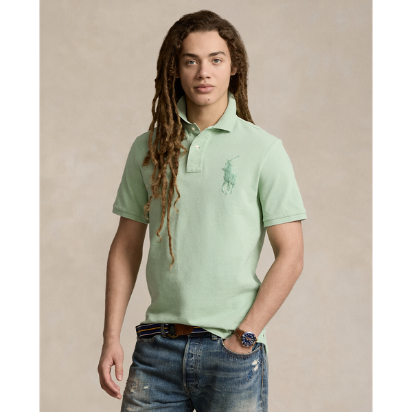 Celadon Classic Fit Big Pony Mesh Polo Shirt Polo Ralph Lauren 1