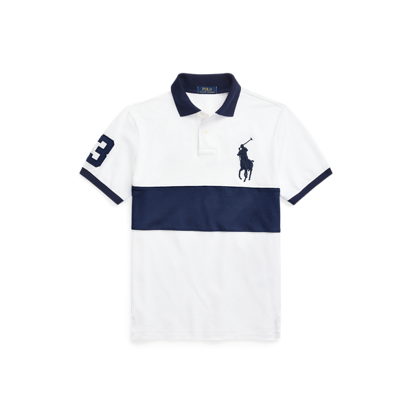 Custom Slim Fit Big Pony Mesh Polo Shirt