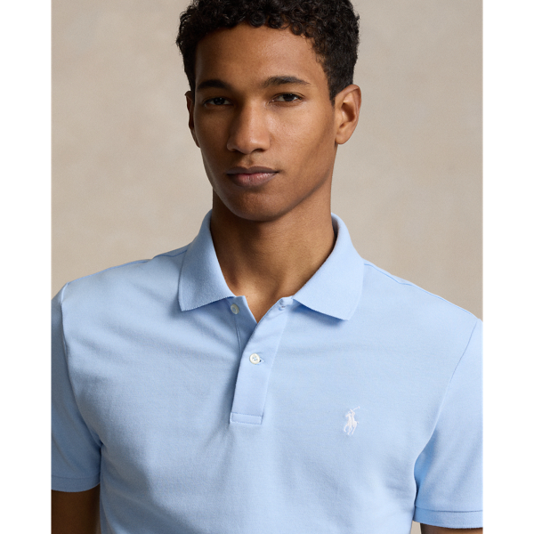 Office Blue Tailored Fit Performance Mesh Polo Shirt Polo Ralph Lauren 6