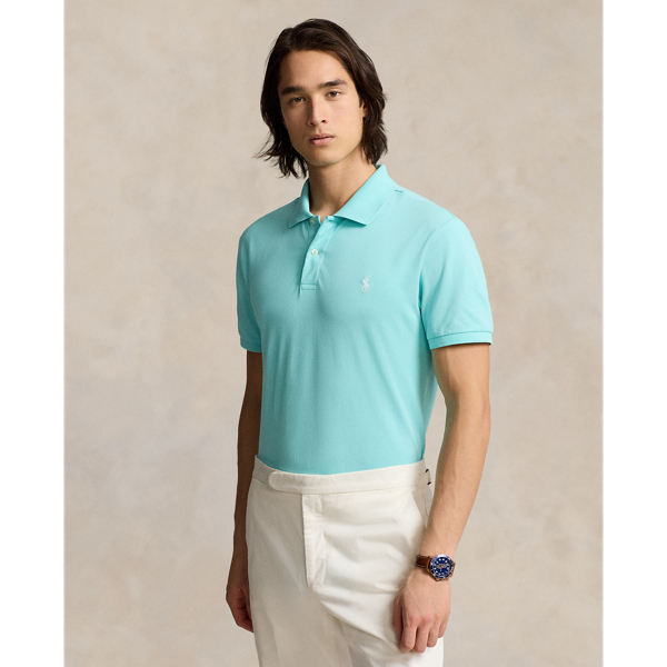 Light Mint Tailored Fit Performance Mesh Polo Shirt Polo Ralph Lauren 1