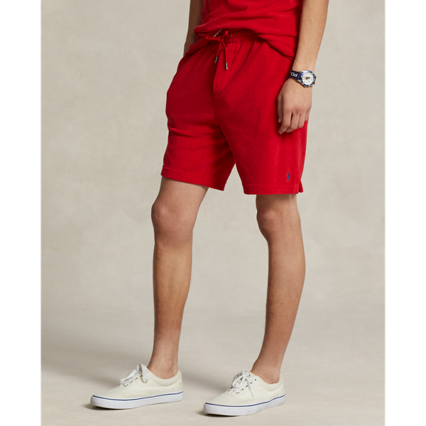 RL Red 8.5-Inch Terry Drawstring Short Polo Ralph Lauren for summer 3