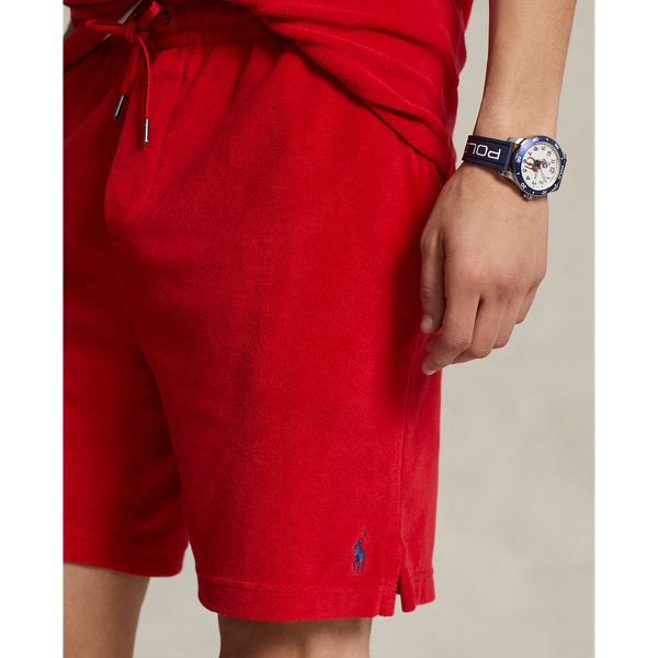 RL Red 8.5-Inch Terry Drawstring Short Polo Ralph Lauren for summer 5