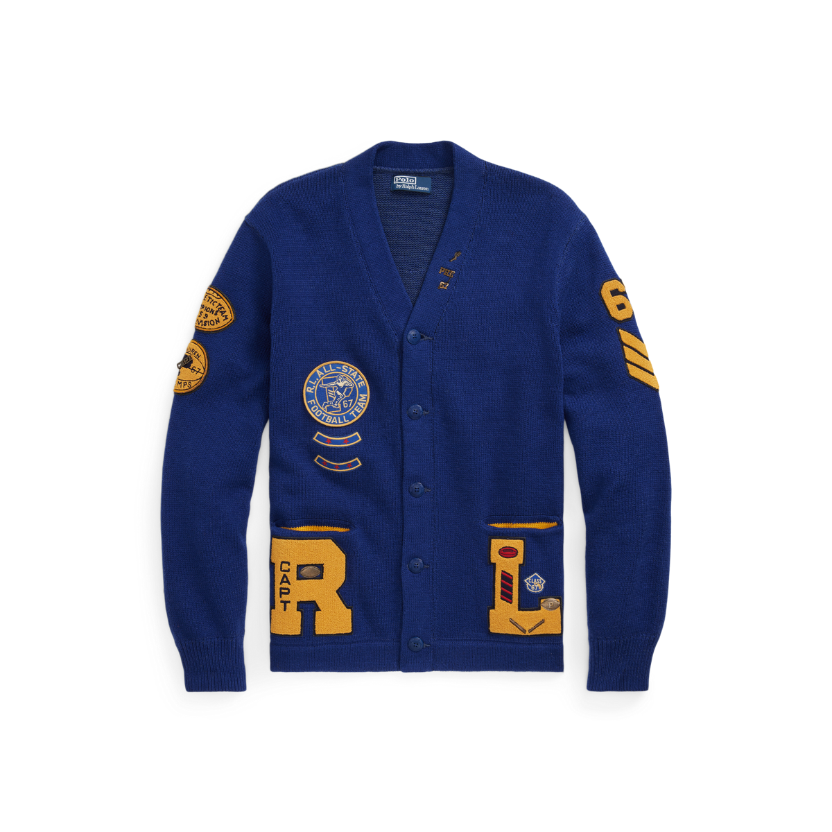 Ralph lauren polo top varsity cardigan