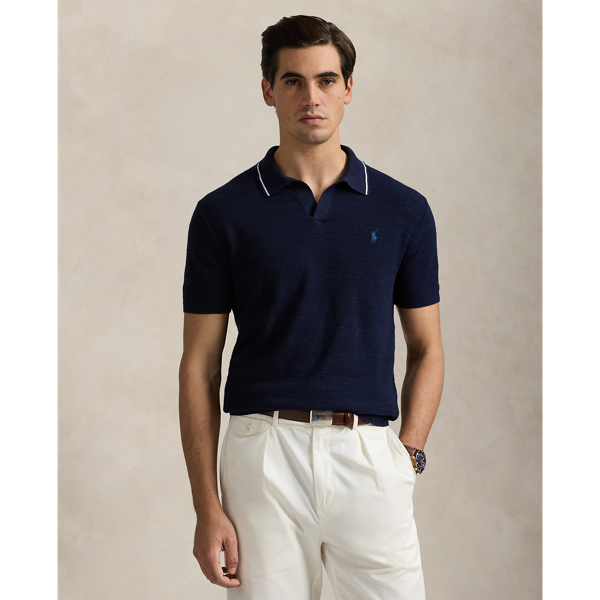 Cotton linen polo best sale