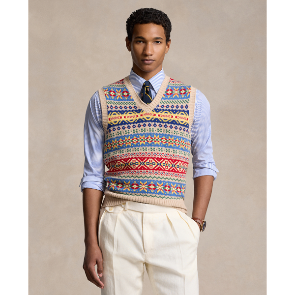 Fair Isle Cotton Cashmere Jumper Vest