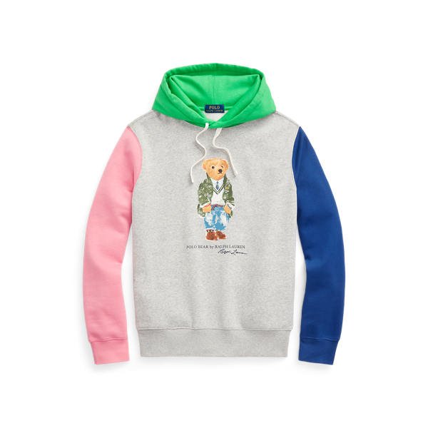 Polo Bear Color-Blocked Fleece Hoodie