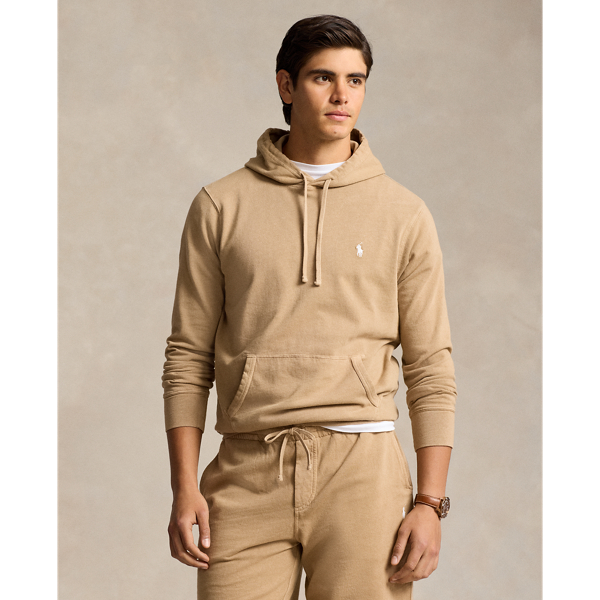 Desert Khaki Ombré Cotton-Linen Terry Hoodie Polo Ralph Lauren 1