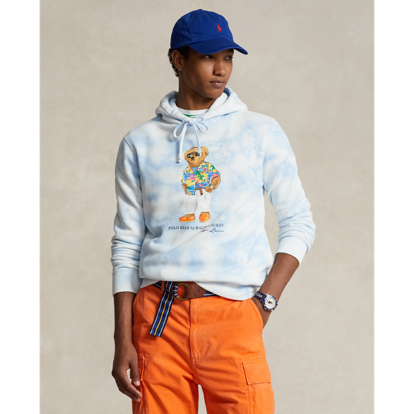 Polo Bear Tie-Dye Fleece Hoodie