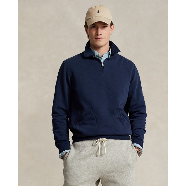 Cruise Navy Fleece Collared Quarter-Zip Sweatshirt Polo Ralph Lauren 1