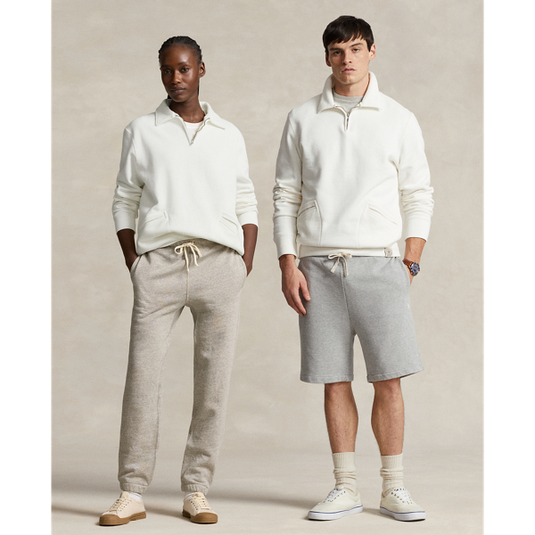 Sweat demi-zipp&eacute; &agrave; col en molleton