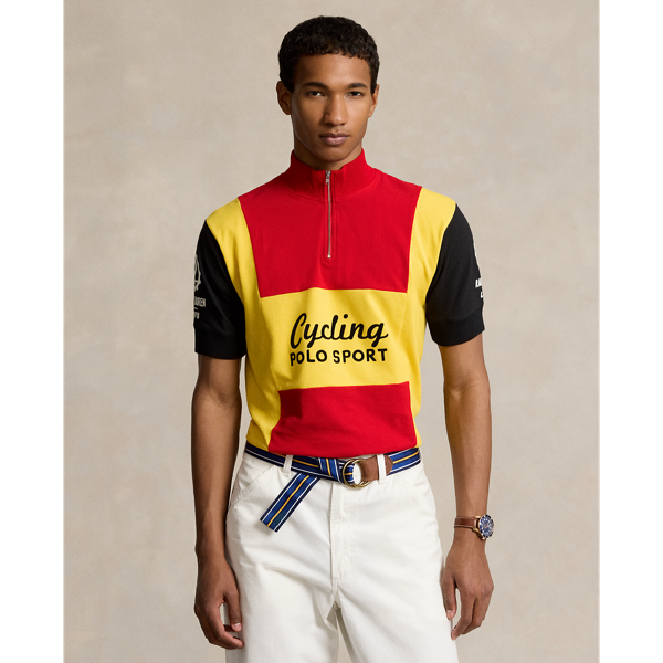 RL 2000 Red Multi Polo Sport Mesh Quarter-Zip Shirt Polo Ralph Lauren 4