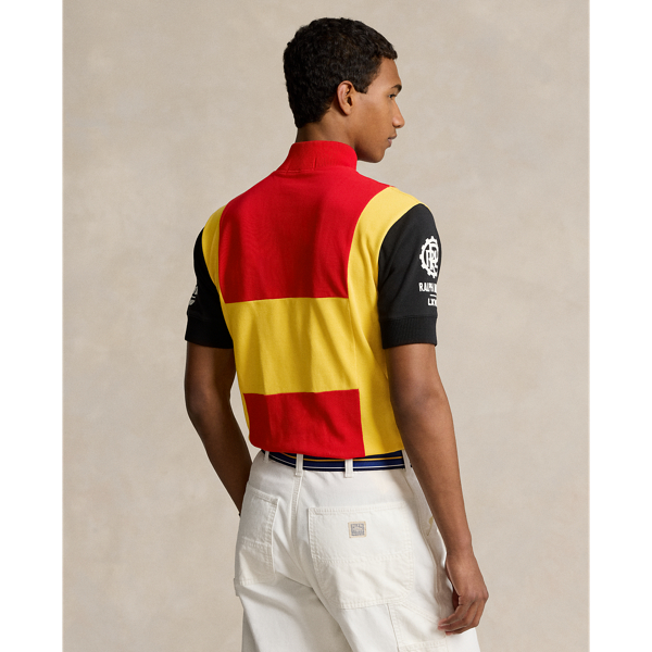 RL 2000 Red Multi Polo Sport Mesh Quarter-Zip Shirt Polo Ralph Lauren 5