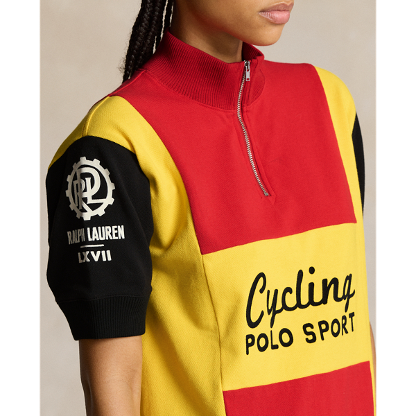 RL 2000 Red Multi Polo Sport Mesh Quarter-Zip Shirt Polo Ralph Lauren 9