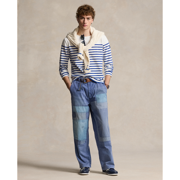 Deckwash White/Brilliant Classic Fit Striped Boatneck Shirt Polo Ralph Lauren 4