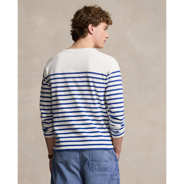 Deckwash White/Brilliant Classic Fit Striped Boatneck Shirt Polo Ralph Lauren 5