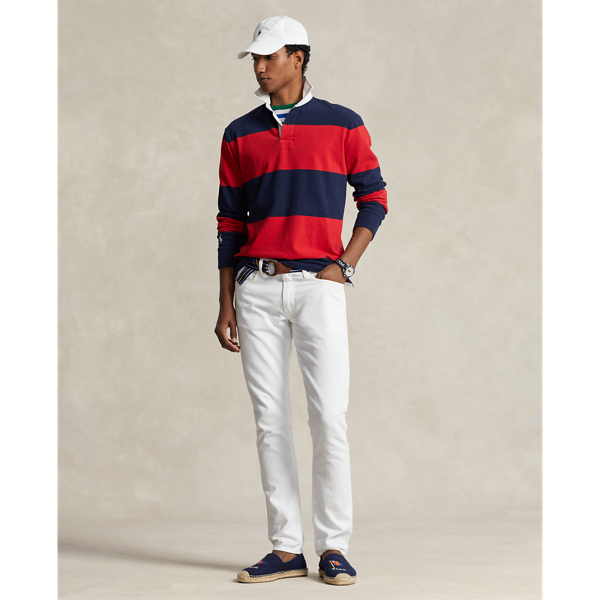 Das klassische Rugbyhemd Polo Ralph Lauren in Newport-Navy/Bistro-Rot 4