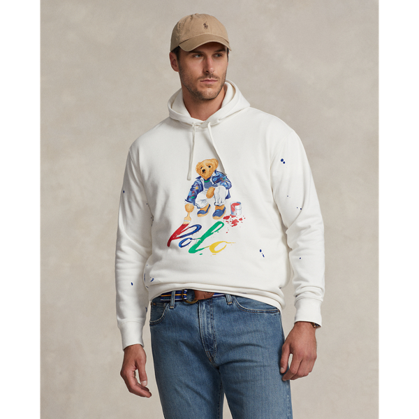 Polo bear hoodie big and tall sale