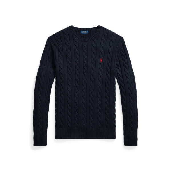 Cable Knit Cotton Jumper for Men Ralph Lauren UK