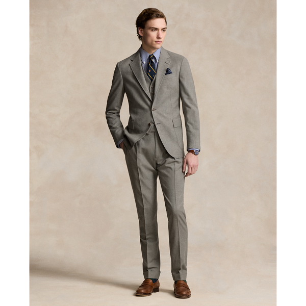 Light Grey Melange Polo Wool Flannel 3-Piece Suit Polo Ralph Lauren 1