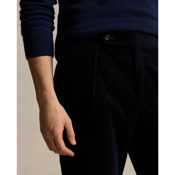 Navy Pleated Corduroy Suit Trouser Polo Ralph Lauren 6