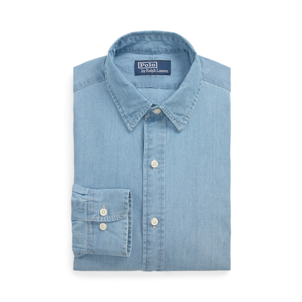 Custom Fit  Indigo Chambray Shirt