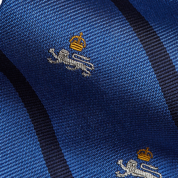 Blue Striped Silk Repp Club Tie Polo Ralph Lauren 3