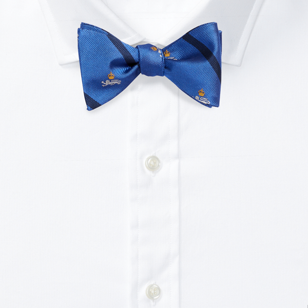 Blue Striped Silk Club Bow Tie Polo Ralph Lauren 2