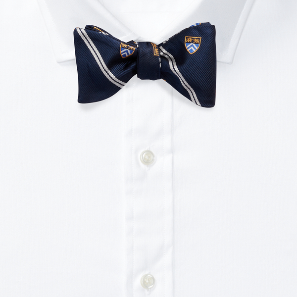Navy Striped Silk Club Bow Tie Polo Ralph Lauren 2
