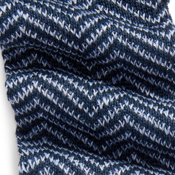 Navy Herringbone-Knit Linen Tie Polo Ralph Lauren 3