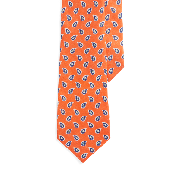 Pine-Print Linen Tie Polo Ralph Lauren 1