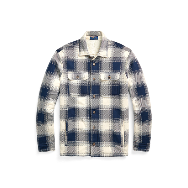 Plaid Fleece Shirt Jacket