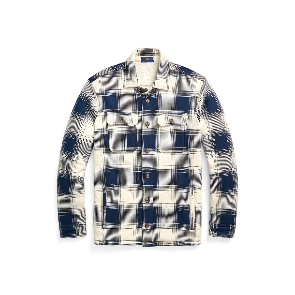 Plaid Fleece Shirt Jacket